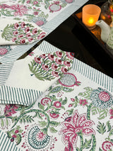 Blockprint Table Mat & Napkin Set- 6 Seater