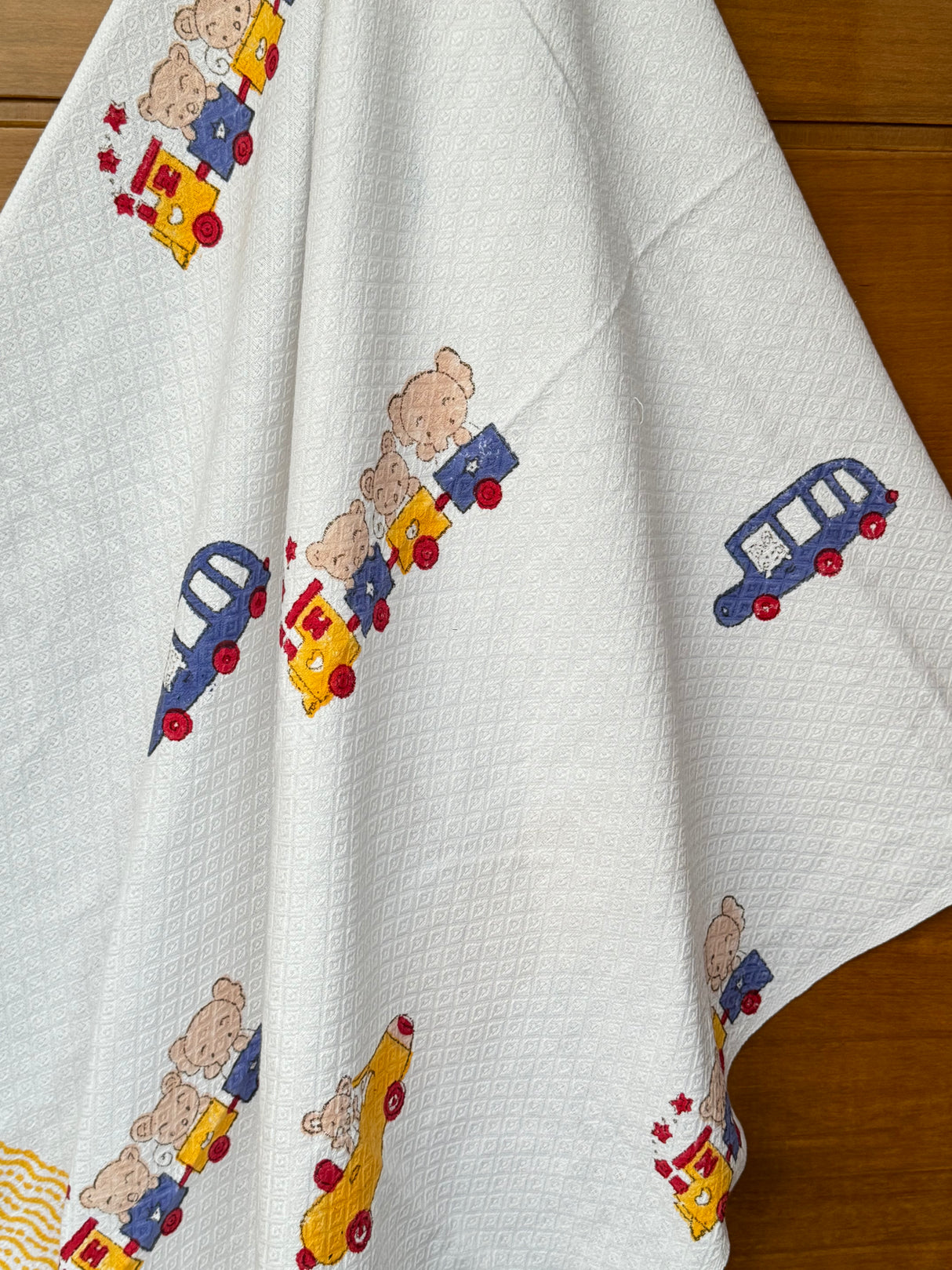 Transport Theme Blockprint Soft Cotton Towel (60*30 inches)