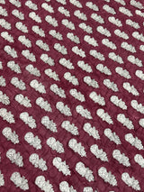 KING Size Quilted Blockprint REVERSIBLE Mulmul Bedcover (108*108 inches)