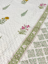 HandBlock Printed Mulmul Reversible Quilt