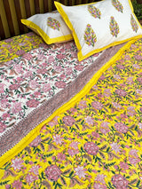 HandBlock Printed Mulmul Reversible Quilt