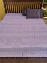 Elegant Mauve  REVERSIBLE Bedspread with 2 Pillow Cases