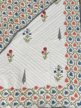 Blockprint Mulmul Reversible Quilt