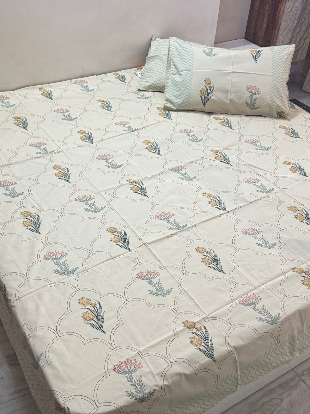 Blockprint Cotton Bedsheet