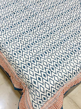 PREORDER Blockprint Mulmul Reversible Quilt (10-15 days dispatch time)