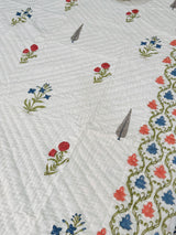 Blockprint Mulmul Reversible Quilt