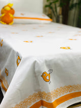 Birds Blockprint Cotton Bedsheet