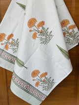 Blockprint Soft Waffle Cotton Towel (60-30 inches)