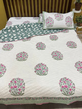 HandBlock Printed Mulmul Reversible Quilt