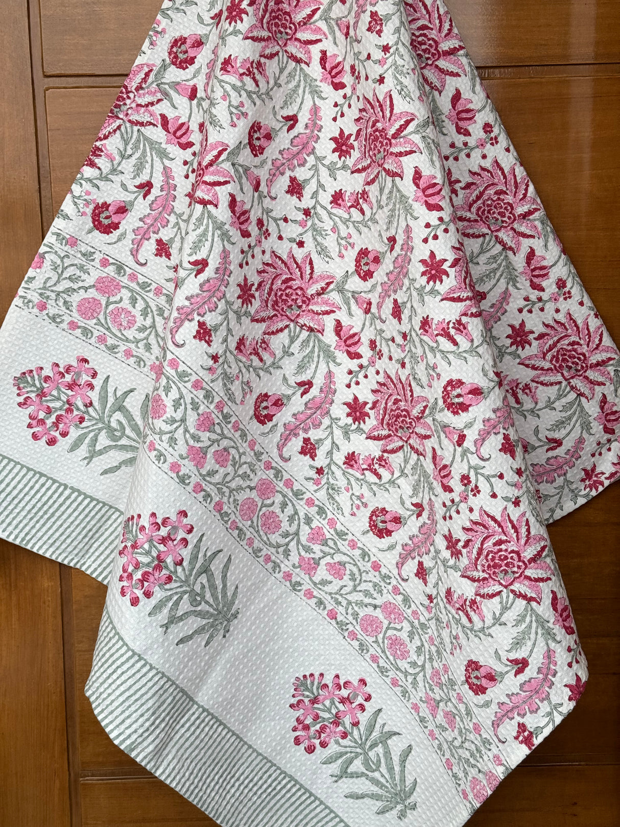 Blockprint Soft Waffle Cotton Towel (60-30 inches)