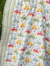 Car Racing Blockprint Kids Quilt
