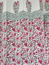 Pair of Pink Blockprint Cotton Curtain (Set of 2)