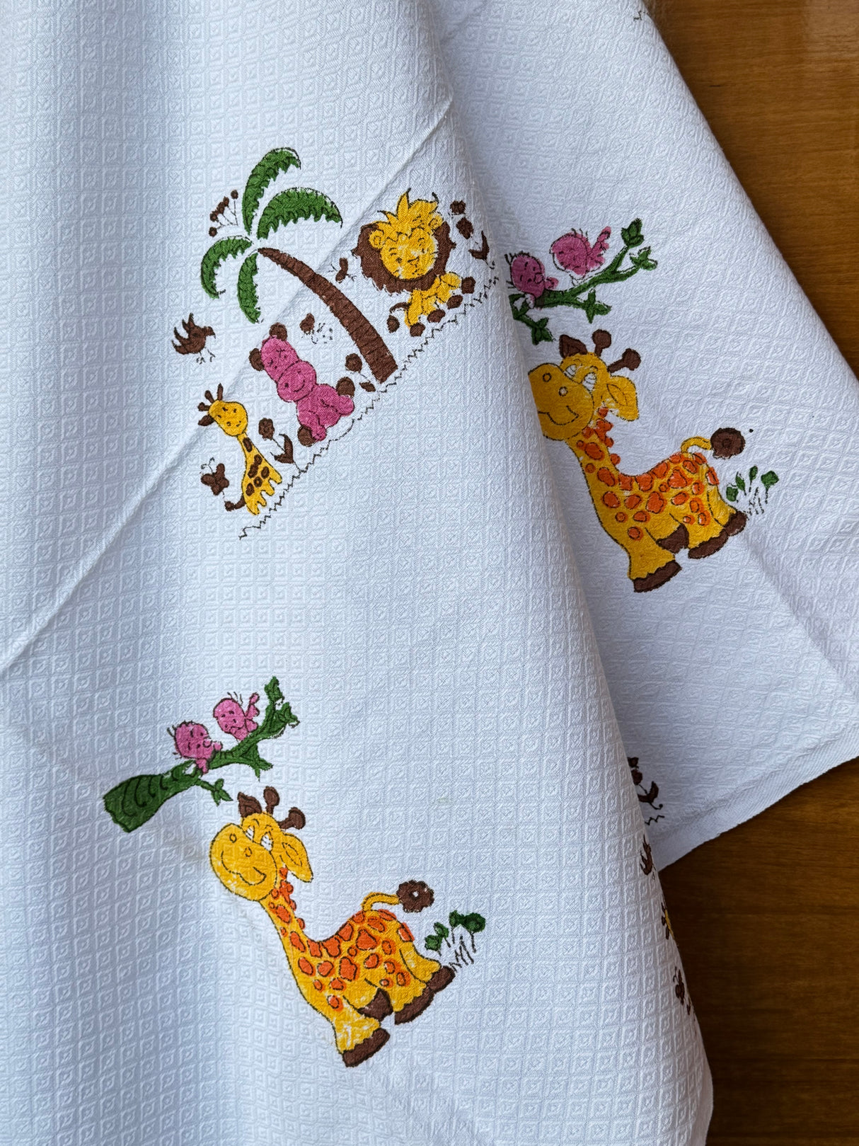 Jungle Animals Theme Blockprint Soft Cotton Towel (60*30 inches)