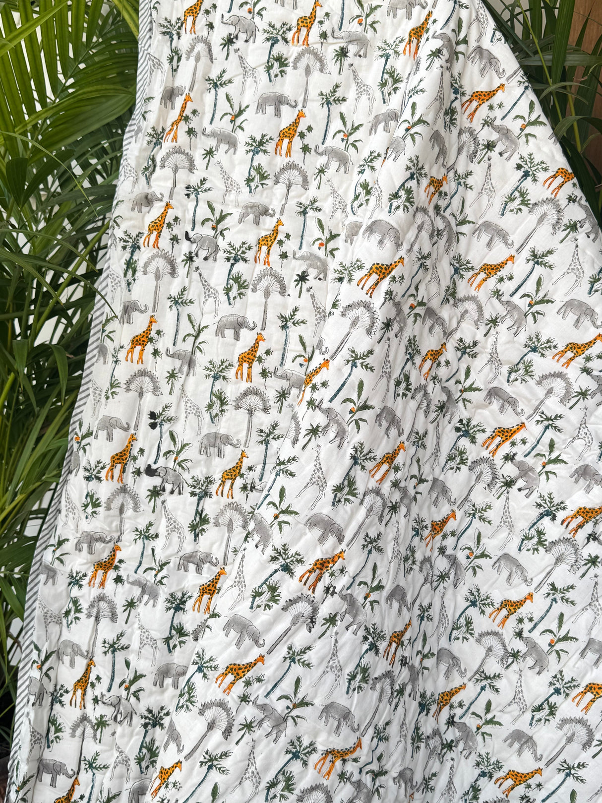 Jungle Kids Quilt Handblock Printed