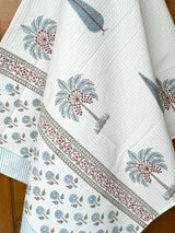 Blockprint Soft Waffle Cotton Towel (60-30 inches)