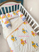Pooh The Teddy- Baby Cot Bedding (cot sheet, quilt, pillow, bolsters)