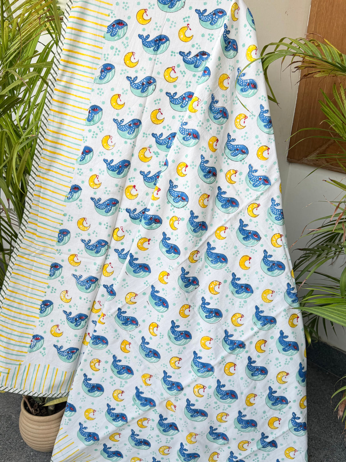 Cute Dolphins Handcrafted Kids Cotton Blanket