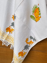 Roaring Lion Blockprint Kids Towel – Cotton Jacquard Weave