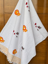 Lion Elephant Blockprint Kids Towel – Cotton Jacquard Weave