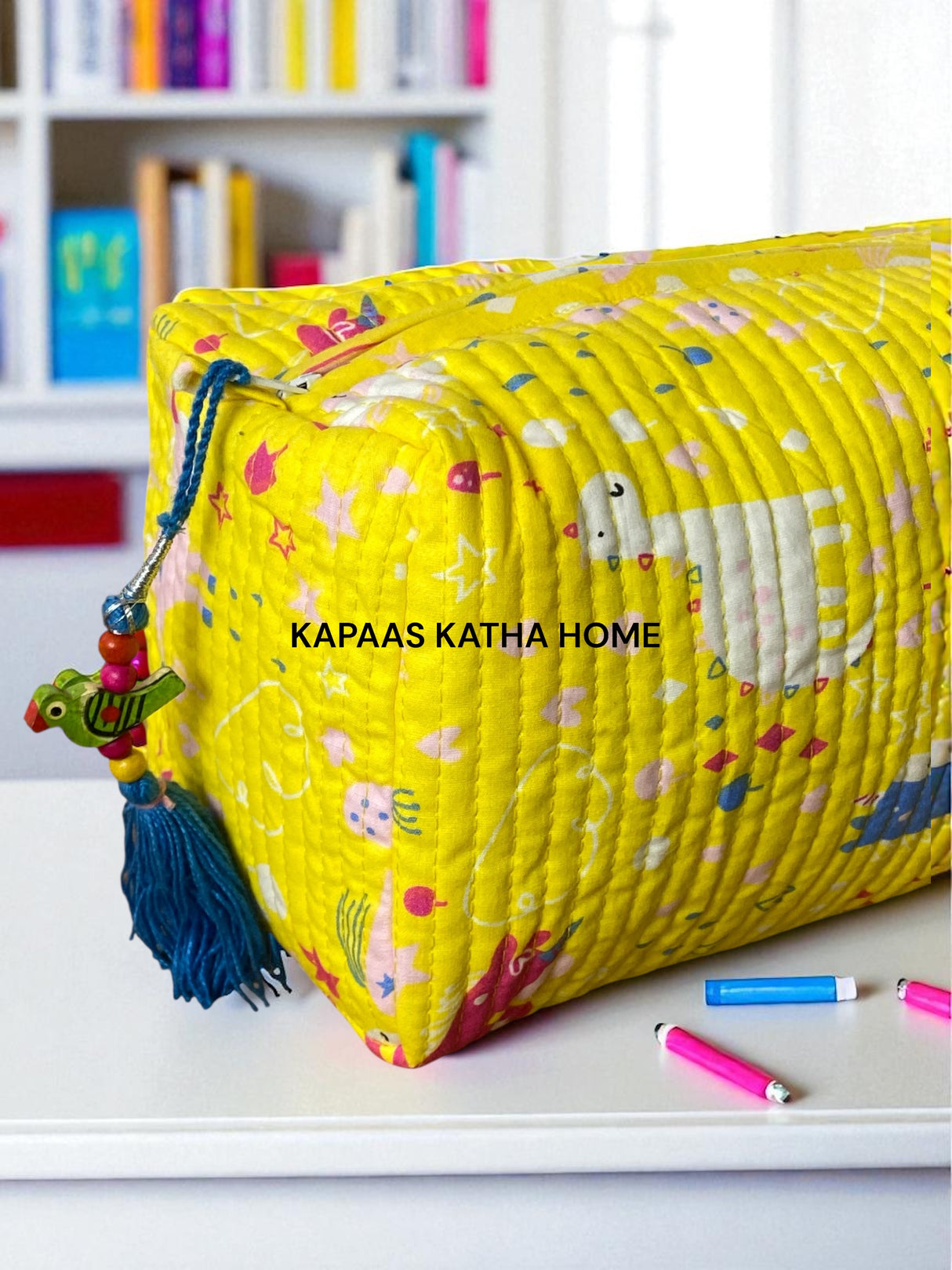 Yellow Unicorn LARGE Pouch