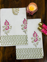 Pair of Blockprint Cotton Hand Towel