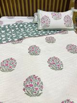 HandBlock Printed Mulmul Reversible Quilt