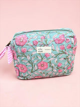 Royal Hand-Block Cotton Quilted Utility Pouch