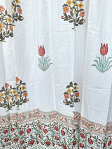 Elegant Motifs Blockprint Cotton Curtain