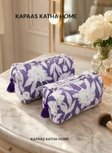 Floral Combo Set of 2 Pouches (medium and small)
