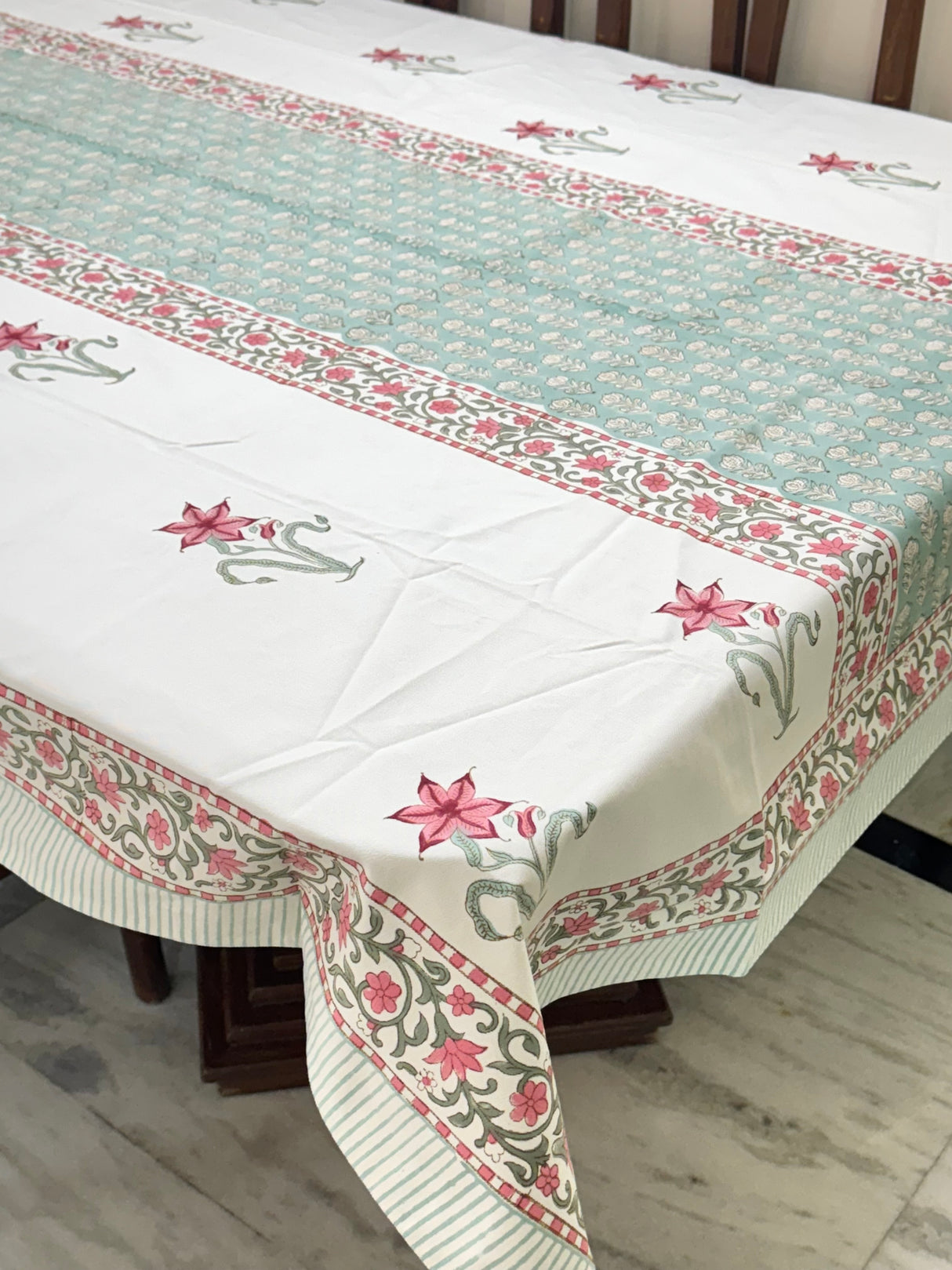 Blockprint Table Cloth 8 Seater (108*60 inches)