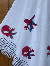 Spiderman Blockprint Kids Towel – Cotton Jacquard Weave