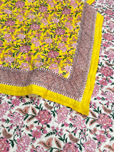 HandBlock Printed Mulmul Reversible Quilt