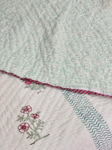 Blockprint Mulmul Reversible Quilt