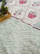 Blockprint Mulmul Reversible Quilt