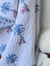 Deer Blockprint Kids Quilt