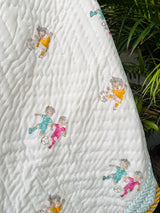 Cheerful Football Layered Kids Quilt