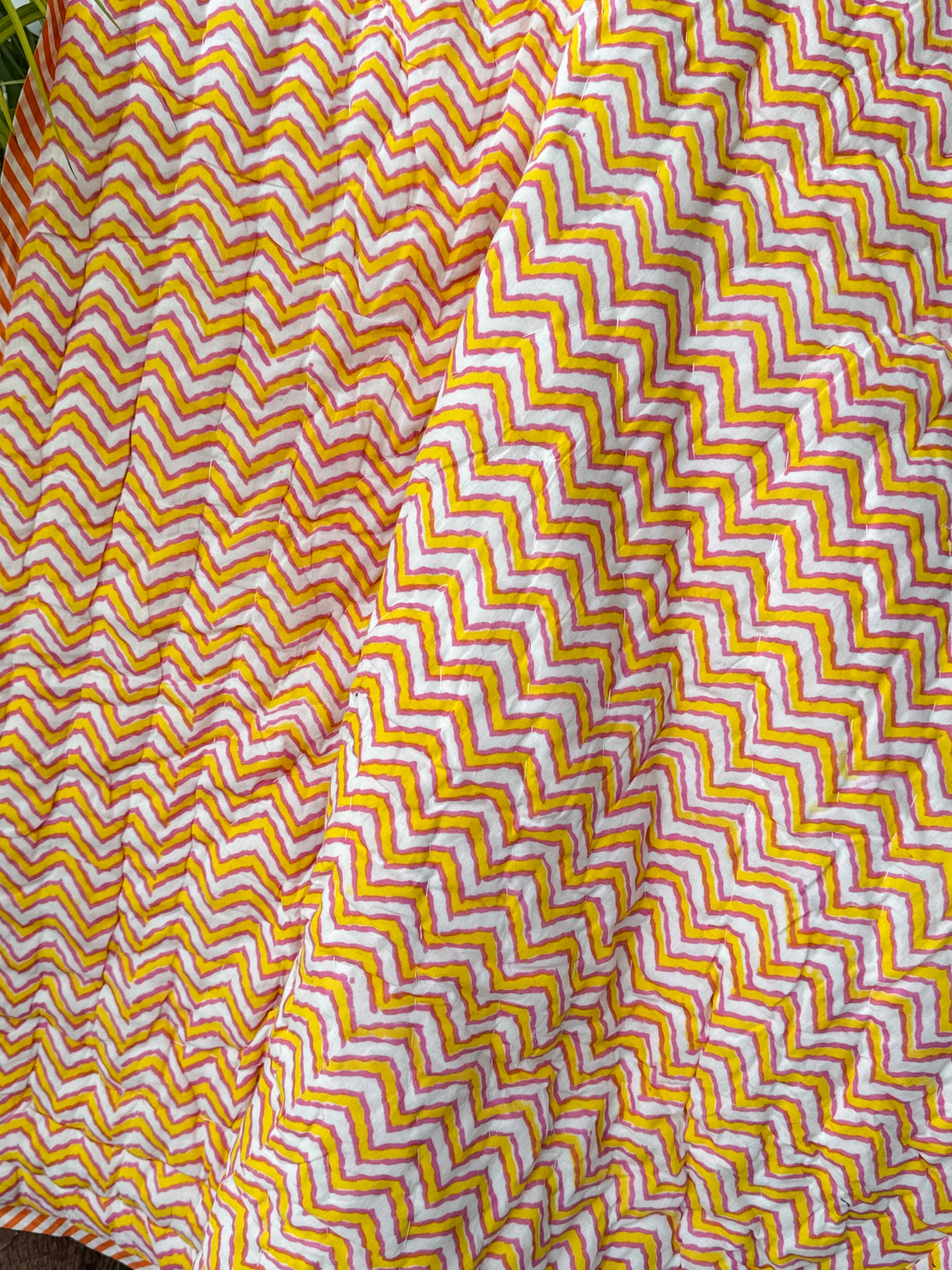 Yellow Orange Flamingo Kids Quilt