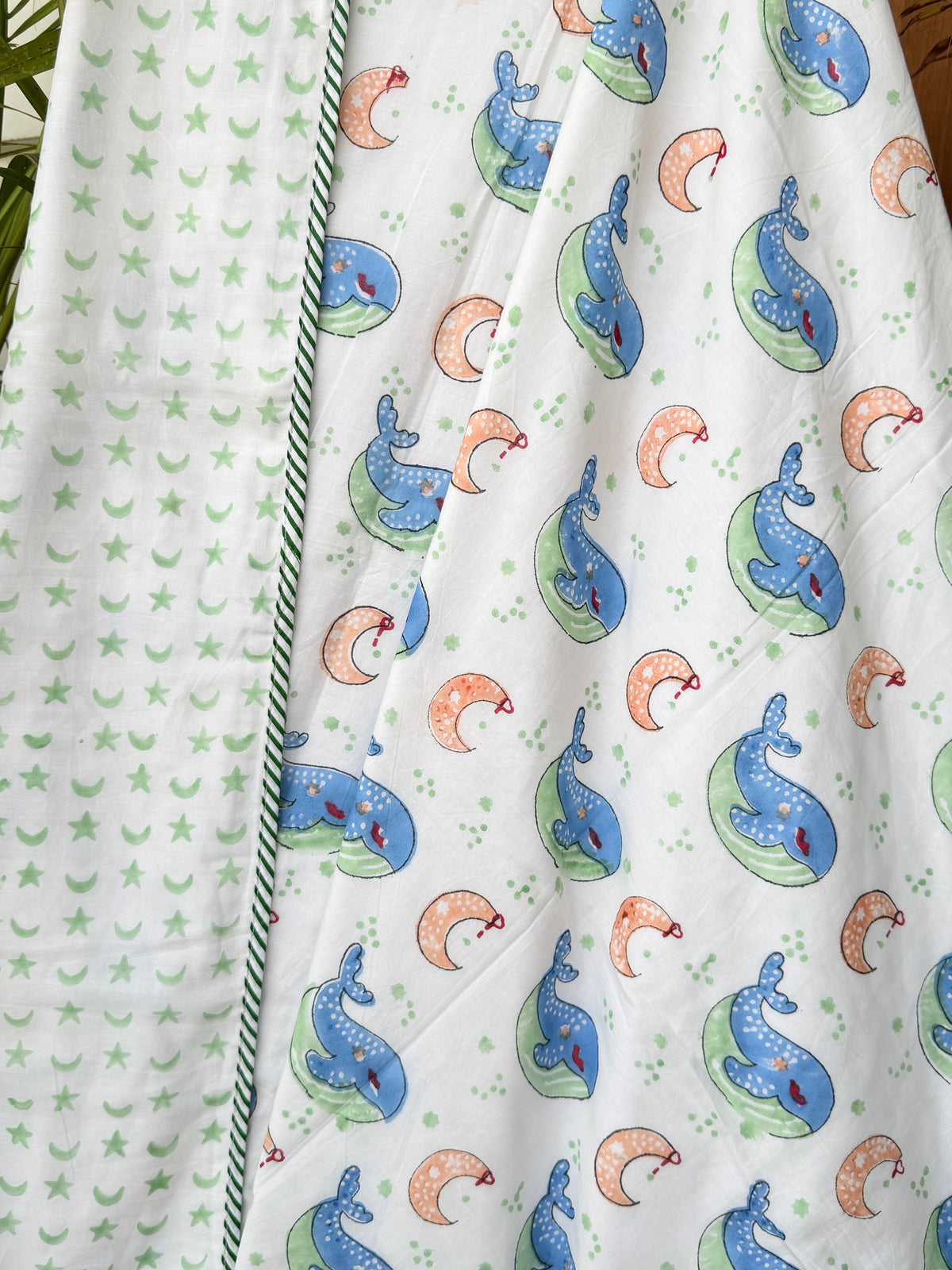 Cute Dolphin Handcrafted Kids Cotton Blanket