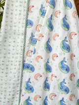 Cute Dolphin Handcrafted Kids Cotton Blanket