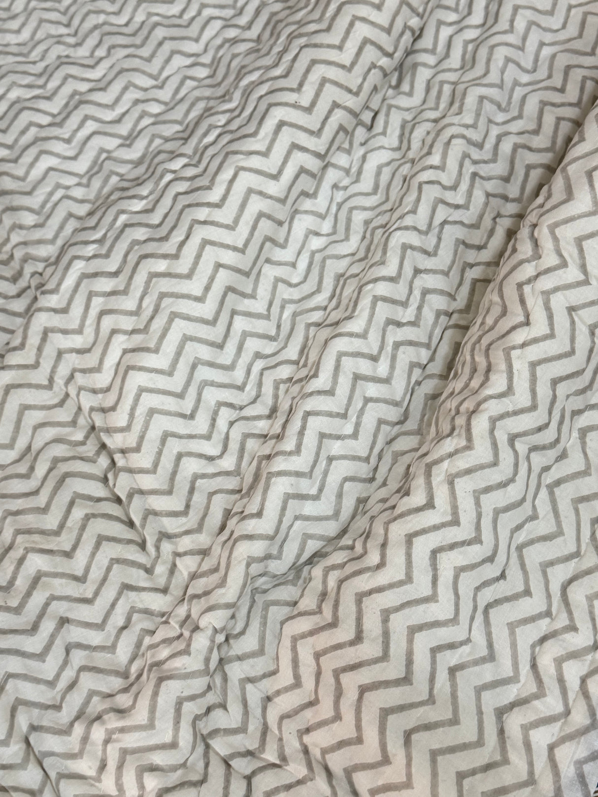 HandBlock Printed Mulmul Reversible Quilt- Off White Base