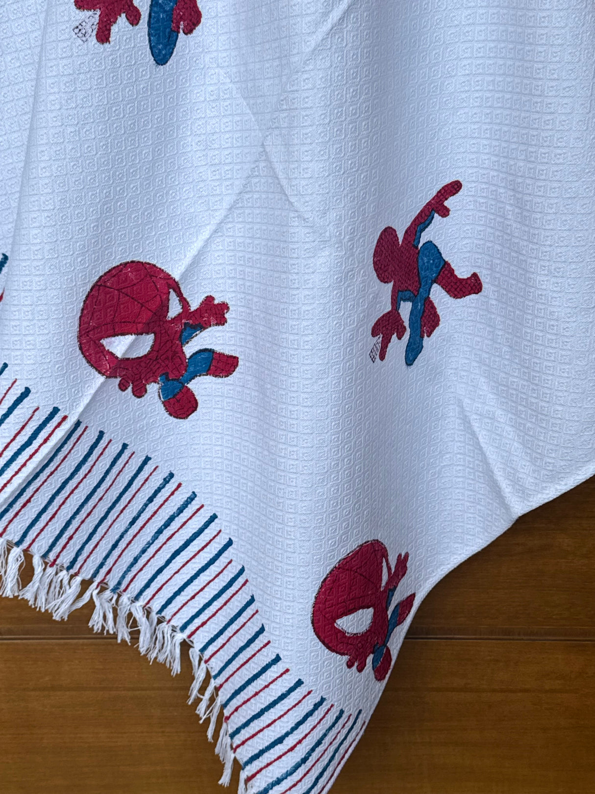 Spiderman Blockprint Kids Towel – Cotton Jacquard Weave