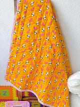 Hot Air Balloon Kids Mulmul Handblock Printed Quilt