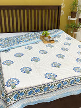 Blockprint Mulmul Reversible Quilt