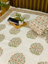 Blockprint Mulmul Reversible Quilt