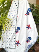 Spiderman Captain America- Layered Kids Blanket