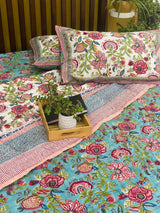 Blockprint Bedsheet & Quilt Set