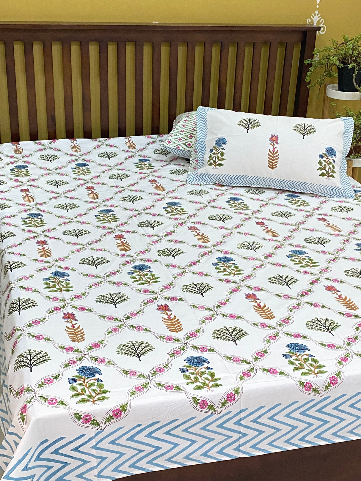 Blockprint Cotton Bedsheet