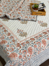 HandBlock Printed Mulmul Reversible Quilt