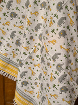 Jungle Theme Blockprint Soft Cotton Towel (60*30 inches)