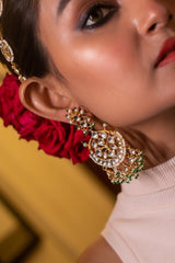 Handcrafted Kundan Earrings with 92.5 Silver Base